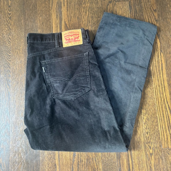 evi's Pant's Men's 38x29 Black 505 Corduroy Pinwale Regular Fit Straight Preppy - Picture 1 of 7